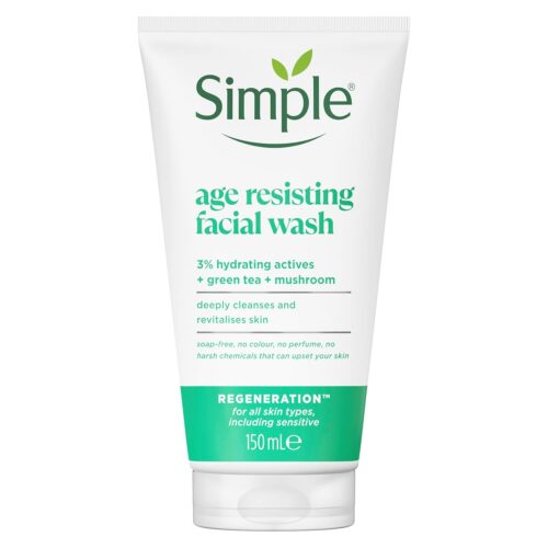 Simple Age Resisting Facial Wash with Green Tea – 150ml