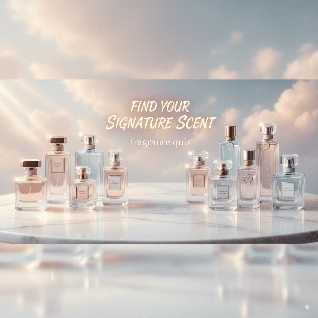 Elegant banner for fragrance quiz